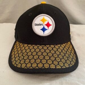 PITTSBURGH STEELERS Child Youth Size‎ NEW ERA Fitted Hat Metal NFL Medallion